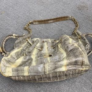 Snake skin medium bag